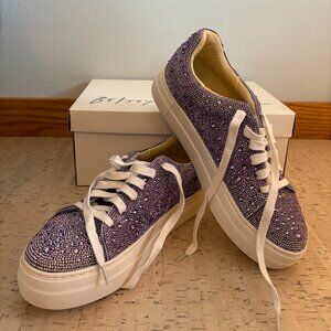 Lavender rhinestone Betsey Johnson sneakers